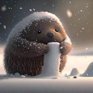 Winter animal PC wallpaper
