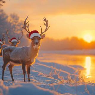 Winter animal PC wallpaper
