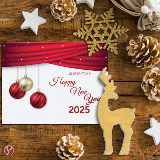 Merry Christmas & Happy New Year 2025 wallpaper