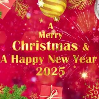 Merry Christmas & Happy New Year 2025 wallpaper