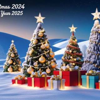 Merry Christmas & Happy New Year 2025 wallpaper