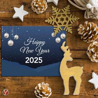 Merry Christmas & Happy New Year 2025 wallpaper