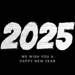 Happy New Year 2025 dark wallpaper