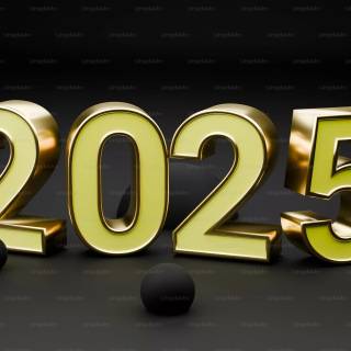 Happy New Year 2025 dark wallpaper