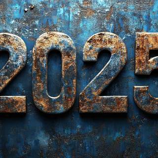 Happy New Year 2025 dark wallpaper