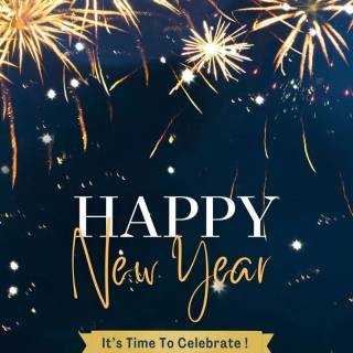 Happy New Year 2025 dark wallpaper