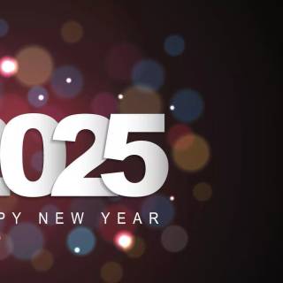 Happy New Year 2025 dark wallpaper
