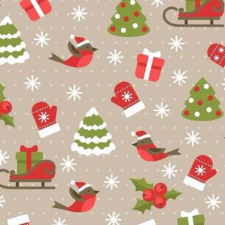 Red Christmas collage wallpaper