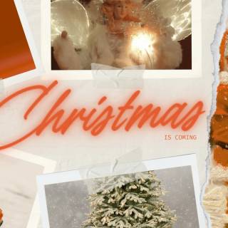 Red Christmas collage wallpaper