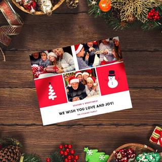 Red Christmas collage wallpaper