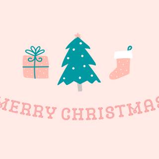 Pink Christmas Macbook wallpaper