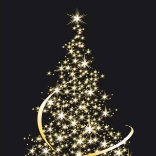 Dark Christmas tree wallpaper