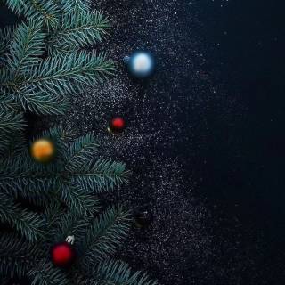 Dark Christmas tree wallpaper