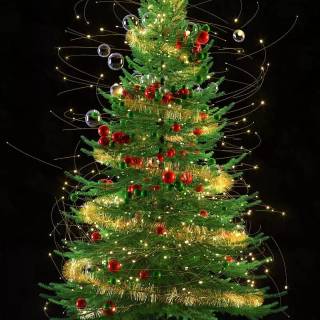 Dark Christmas tree wallpaper