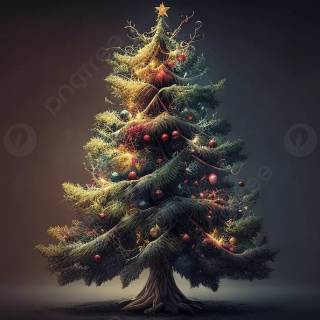 Dark Christmas tree wallpaper