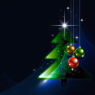 Dark Christmas tree wallpaper