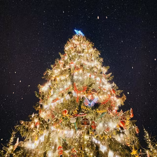Dark Christmas tree wallpaper