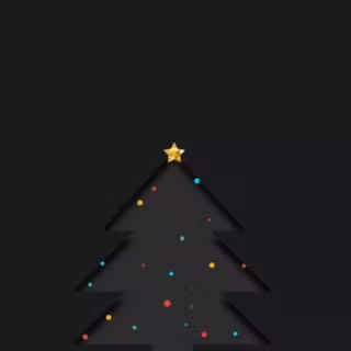 Dark Christmas tree wallpaper