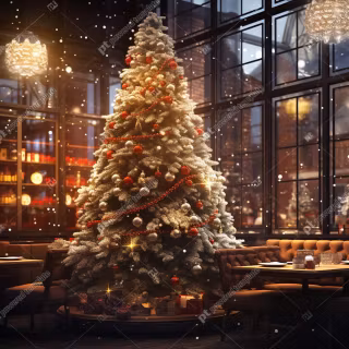 Dark Christmas tree wallpaper