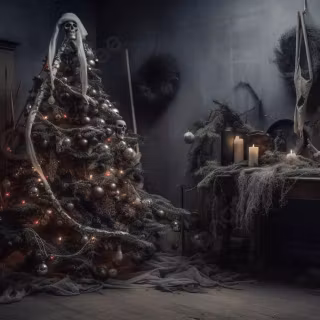 Dark Christmas tree wallpaper