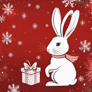 Rabbit Christmas wallpaper