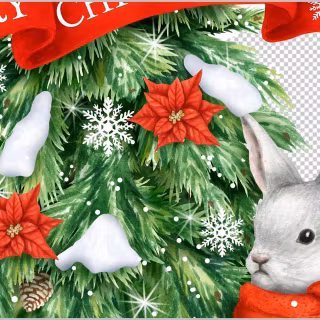 Rabbit Christmas wallpaper