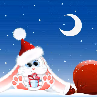 Rabbit Christmas wallpaper