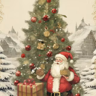 Vintage Merry Christmas wallpaper