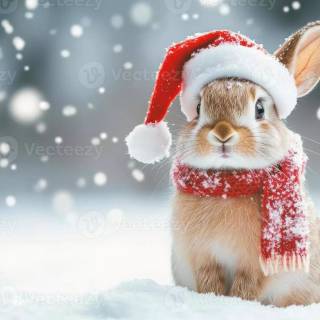 Rabbit Christmas wallpaper