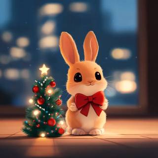 Rabbit Christmas wallpaper