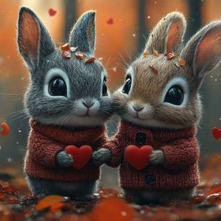 Rabbit Christmas wallpaper