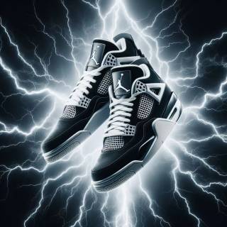 Air Jordan 4 Retro White Thunder wallpaper