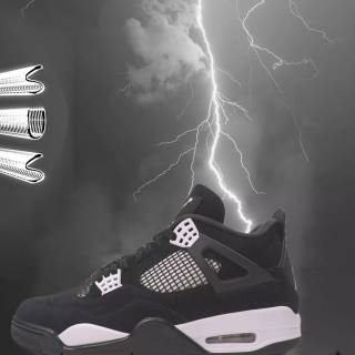 Air Jordan 4 Retro White Thunder wallpaper