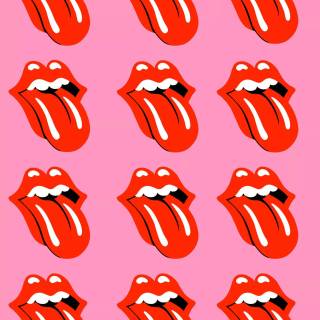 Preppy red collage wallpaper