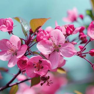 Pink flower tree wallpaper