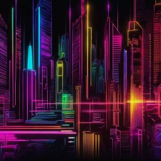 Neon lamp wallpaper