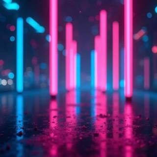 Neon lamp wallpaper
