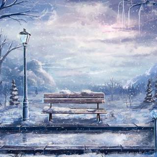 Snow painting wallpaper