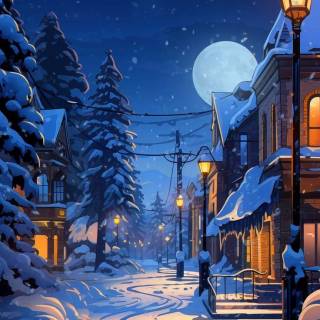 Snow painting wallpaper