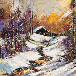 Snow painting wallpaper