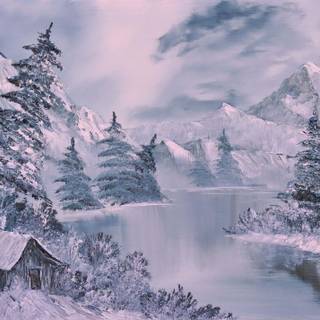 Snow painting wallpaper