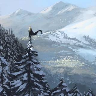 Snow painting wallpaper