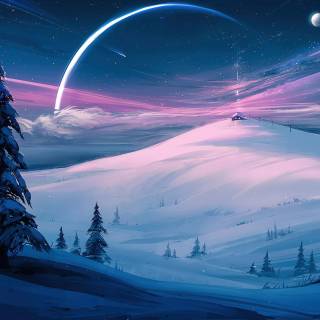 Snow painting wallpaper