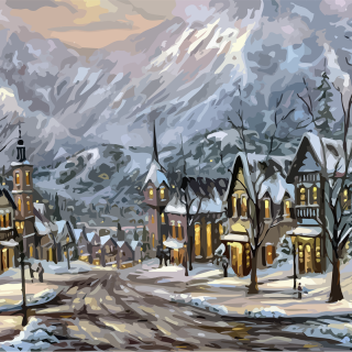 Snow painting wallpaper