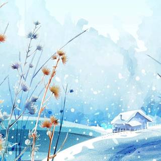 Snow painting wallpaper