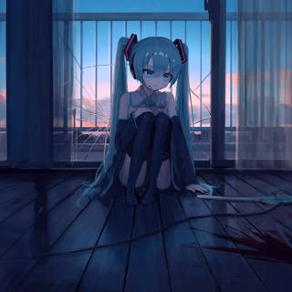 Sad anime 4k desktop wallpaper