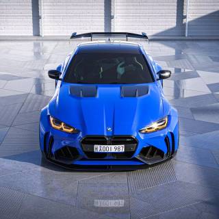 Blue BMW 4k wallpaper