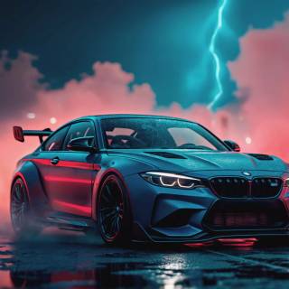 Blue BMW 4k wallpaper
