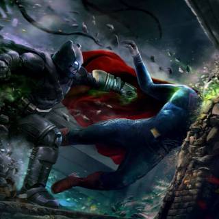 Batman and Spider-Man collage laptop wallpaper