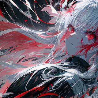 Anime girl red eyes wallpaper